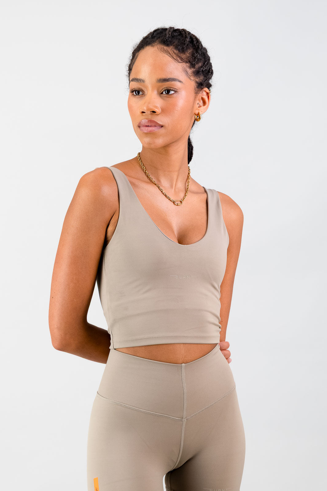 Aria Supportive Tank - Cashew