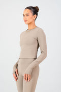 Olivia Fitted Long Sleeve - Cashew