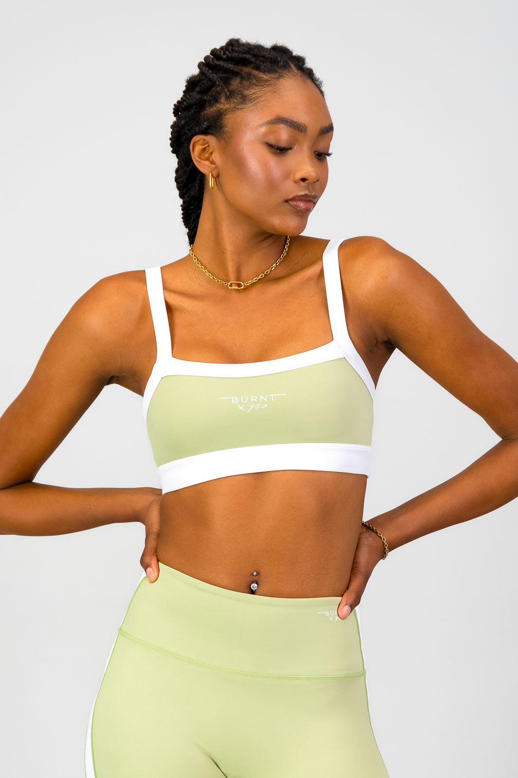 Burnt x You Sports Bra - Aloe