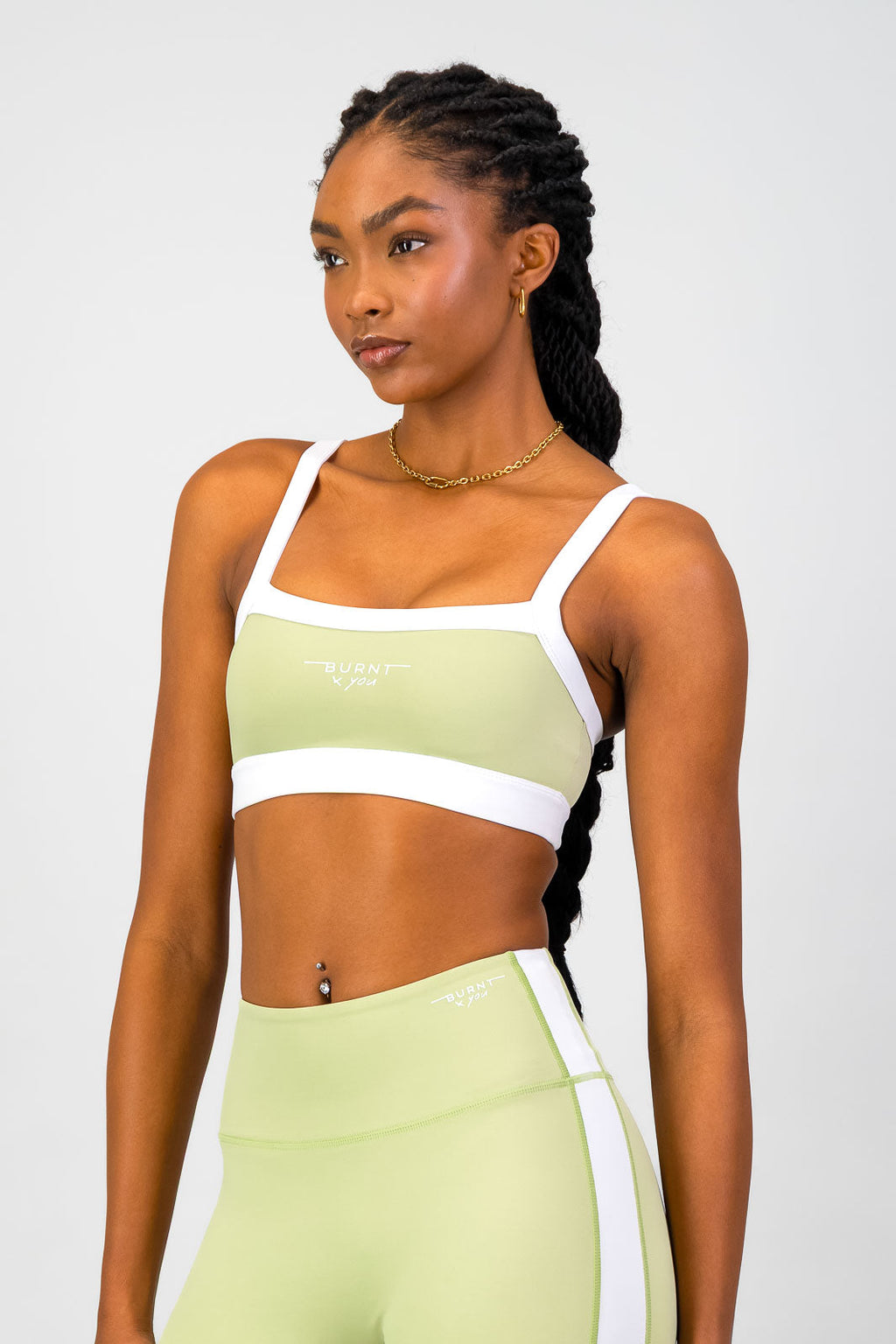 Burnt x You Sports Bra - Aloe