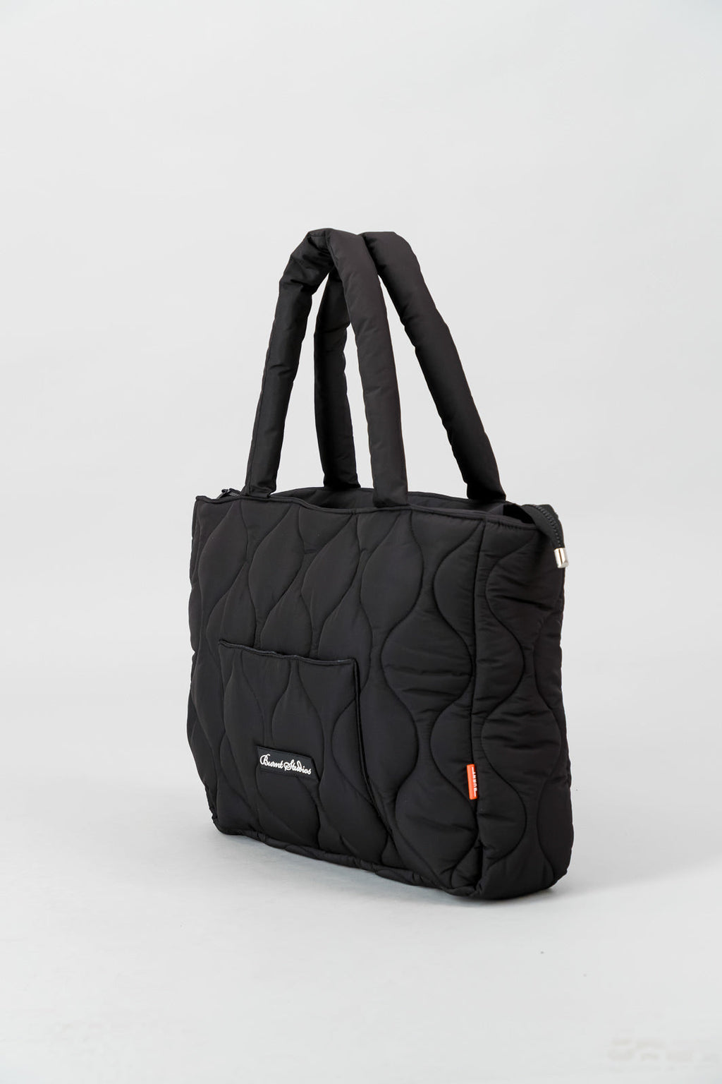 Quilted Tote Bag - Black
