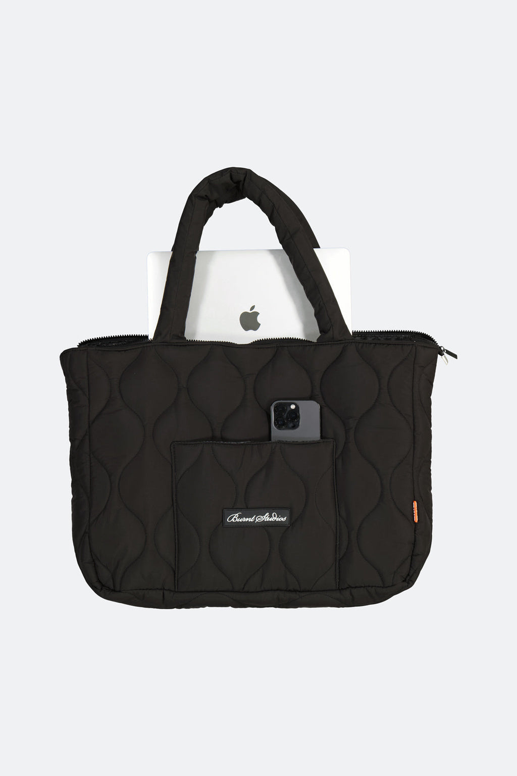 Quilted Tote Bag - Black