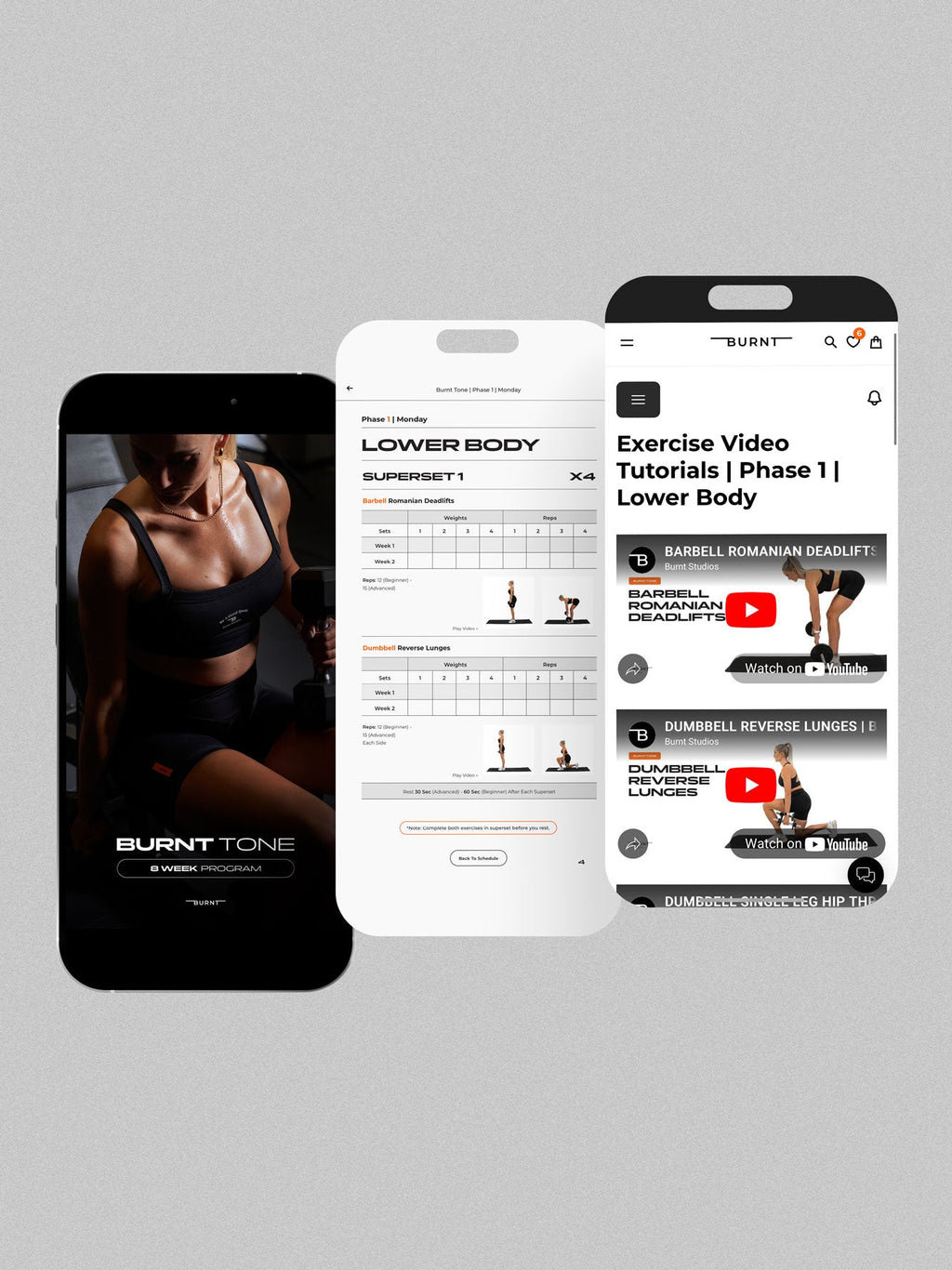 Burnt Tone | Women's 8 Week Gym Program