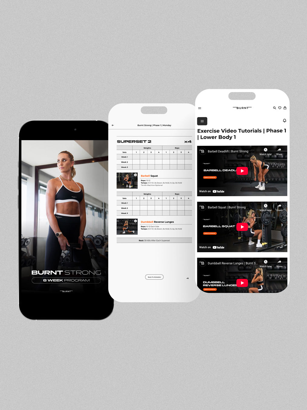 Burnt Strong | Women's 8 Week Gym Program